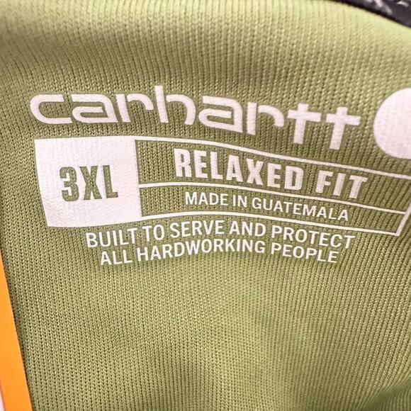 Carhartt Hoodie Performance Force Sun Defender Shirt 3XL Green UPF Relaxed Fit - Picture 8 of 12